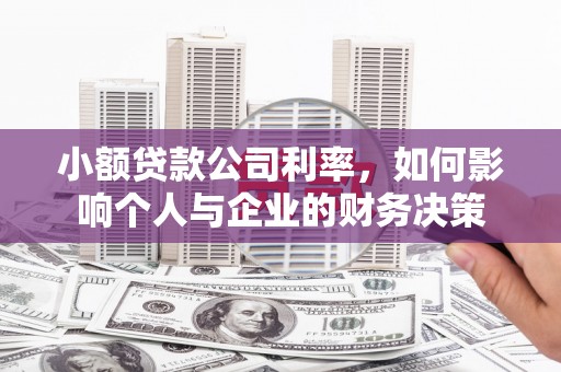 扎囊小额贷款公司利率，如何影响个人与企业的财务决策