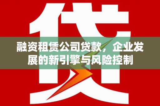 扎囊融资租赁公司贷款，企业发展的新引擎与风险控制