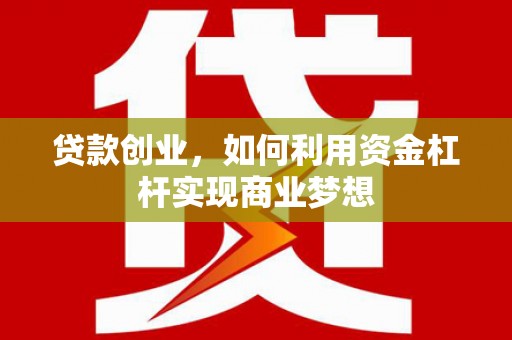 扎囊贷款创业，如何利用资金杠杆实现商业梦想