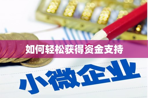 扎囊如何轻松获得资金支持